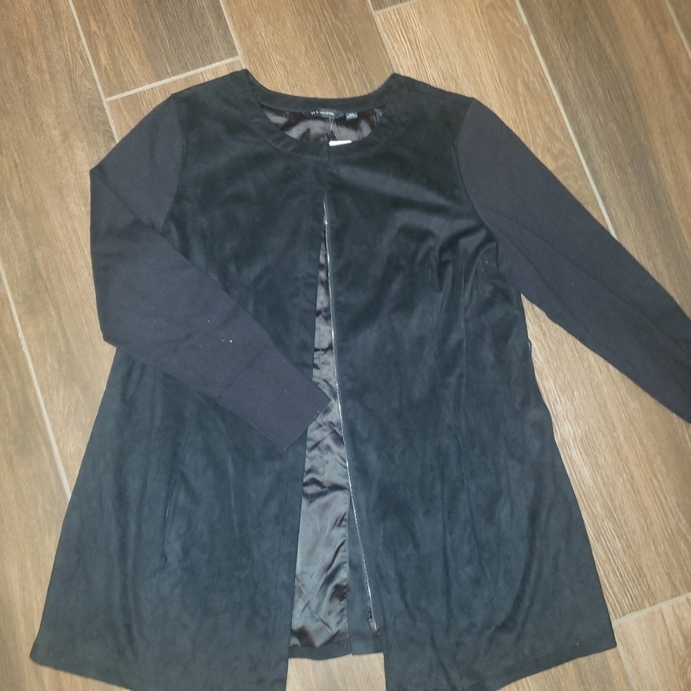 H BY HALSTON 18W Dress Lined Jacket Black New no tags